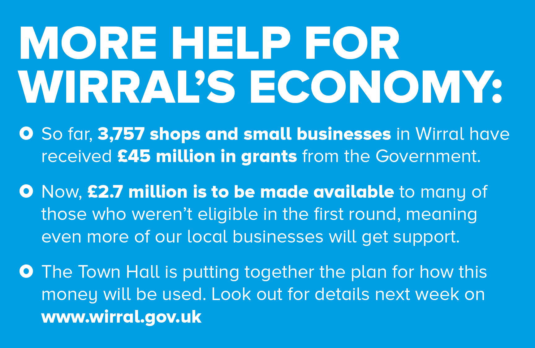 details of more help for Wirral's economy